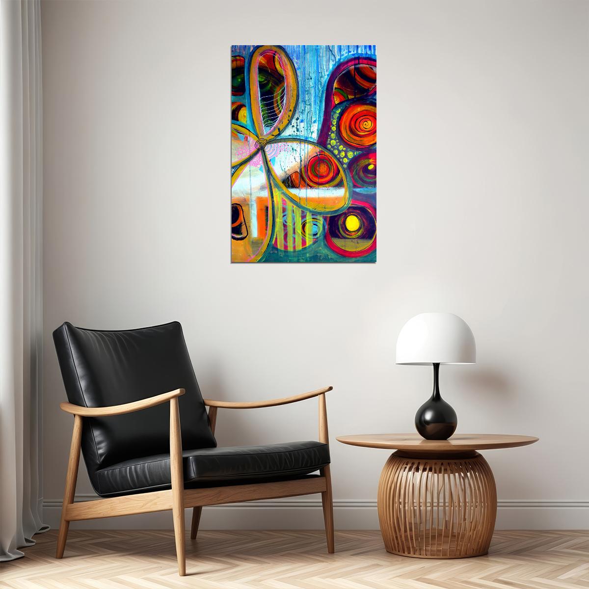 Abstract No Way Out Colourful Figures Poster Wall Art Print Home Wall Decor - xonomax