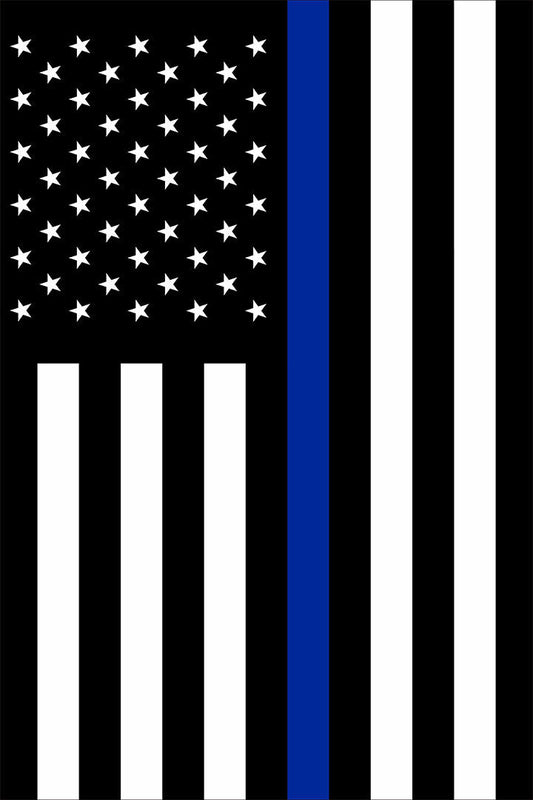 Police Flag American Flag To Serve And Protect Poster Wall Art Print Home Wall Decor - xonomax