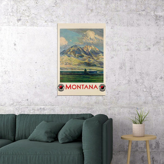 Montana State Travel See America Vintage Poster Wall Art Print Home Wall Decor - xonomax