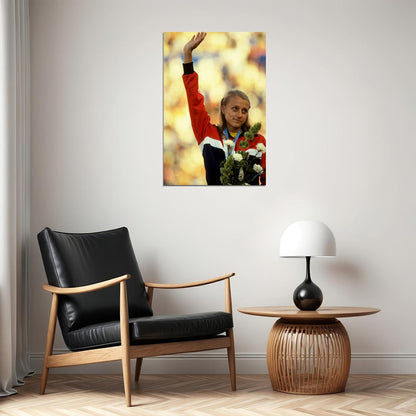 Grete Waitz Woman's New York Marathon Winner Running Runner Poster Wall Art Print Home Wall Decor - xonomax