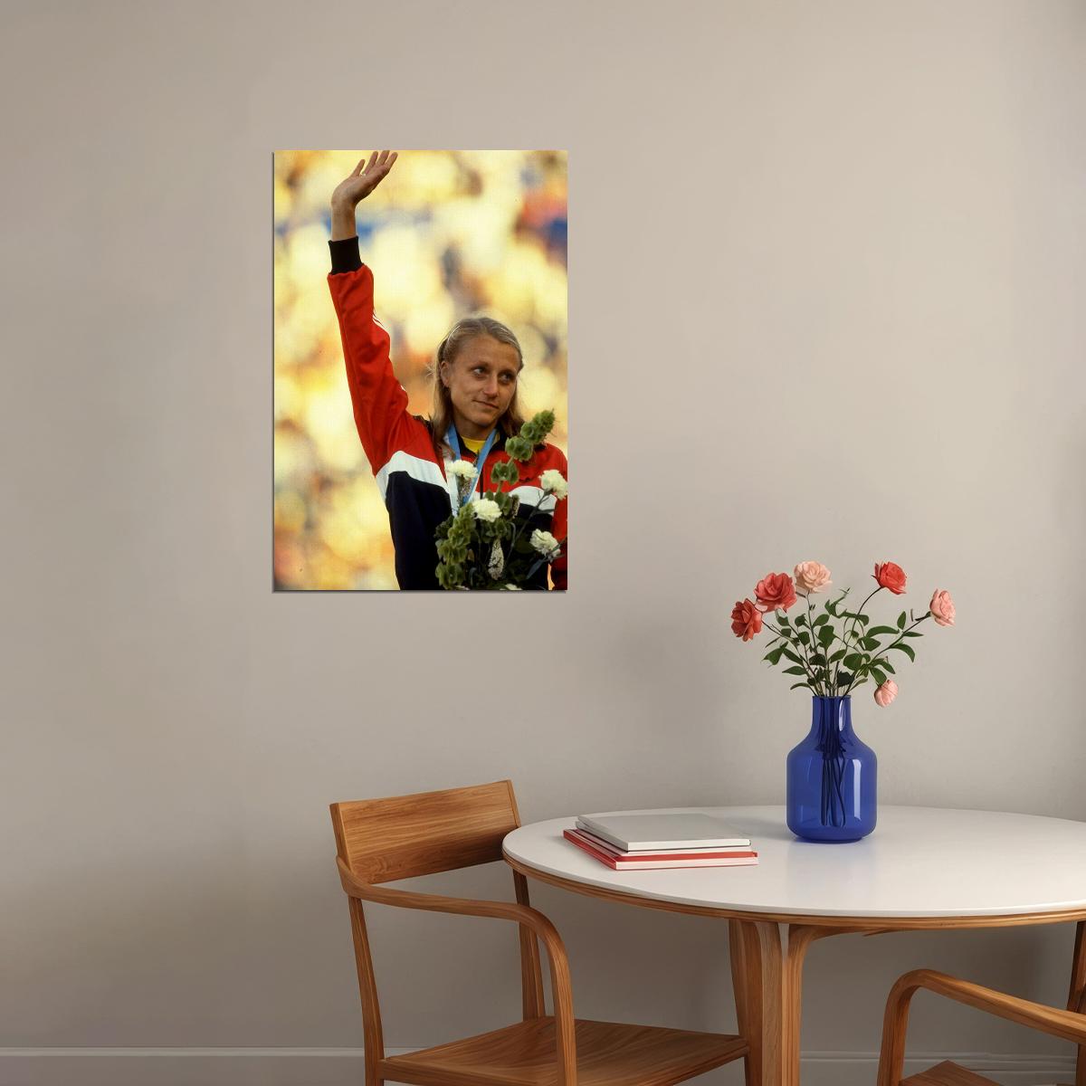 Grete Waitz Woman's New York Marathon Winner Running Runner Poster Wall Art Print Home Wall Decor - xonomax