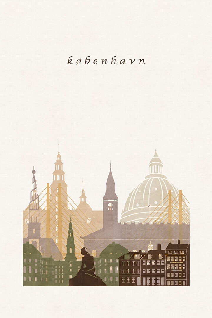Copenhagen Denmark City Design Travel Poster Wall Art Print Home Wall Decor - xonomax