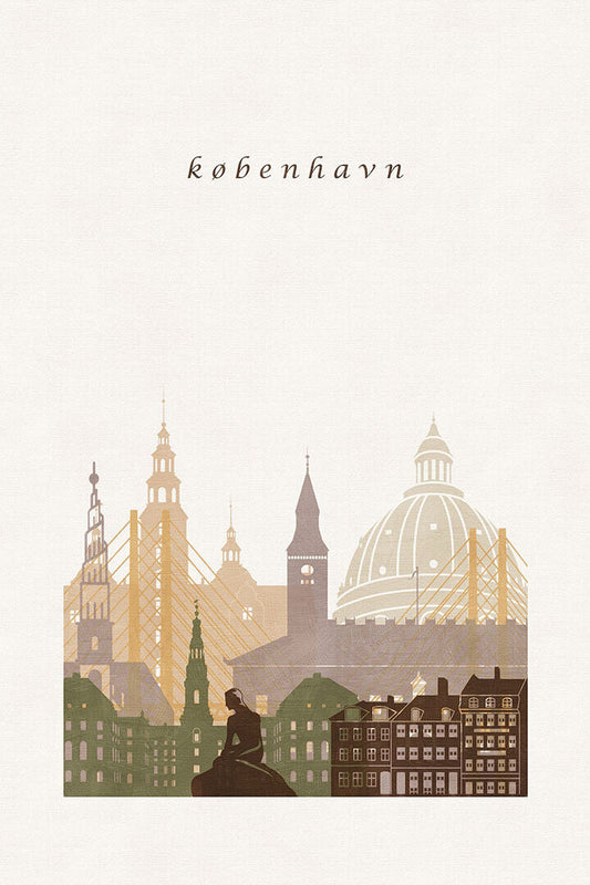Copenhagen Denmark City Design Travel Poster Wall Art Print Home Wall Decor - xonomax
