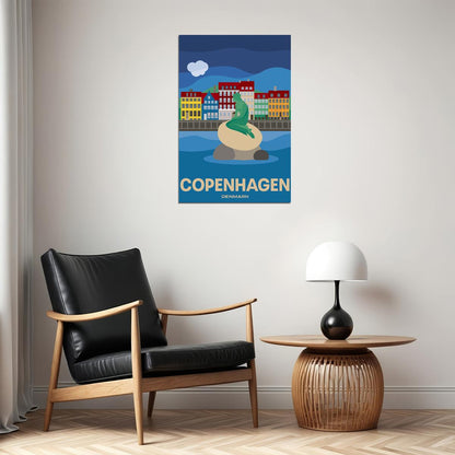 Copenhagen Denmark Adversiting Travel Poster Wall Art Print Home Wall Decor - xonomax