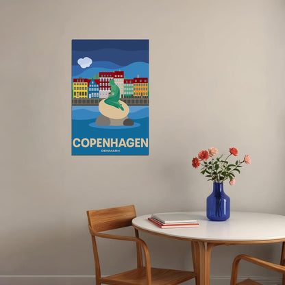 Copenhagen Denmark Adversiting Travel Poster Wall Art Print Home Wall Decor - xonomax