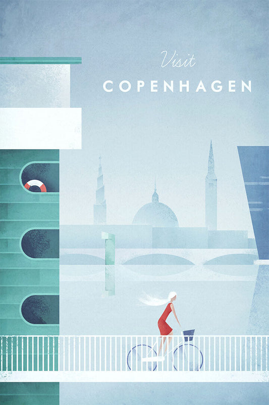 Copenhagen Denmark Travel Vintage Poster Wall Art Print Home Wall Decor - xonomax