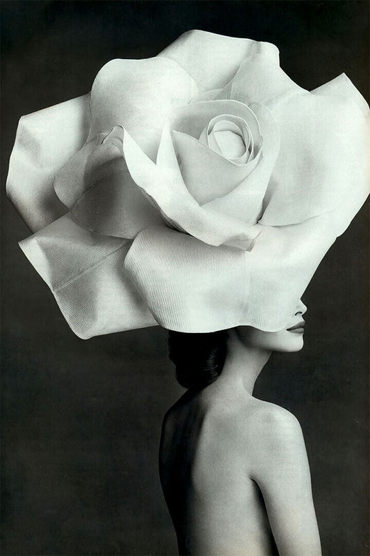 Woman In White Hat Fashion Vintage Poster Wall Art Print Home Wall Decor - xonomax
