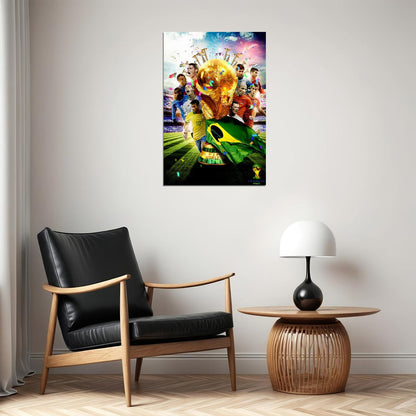 2014 World Cup Soccer Event Brasil Football Poster Wall Art Print Home Wall Decor - xonomax