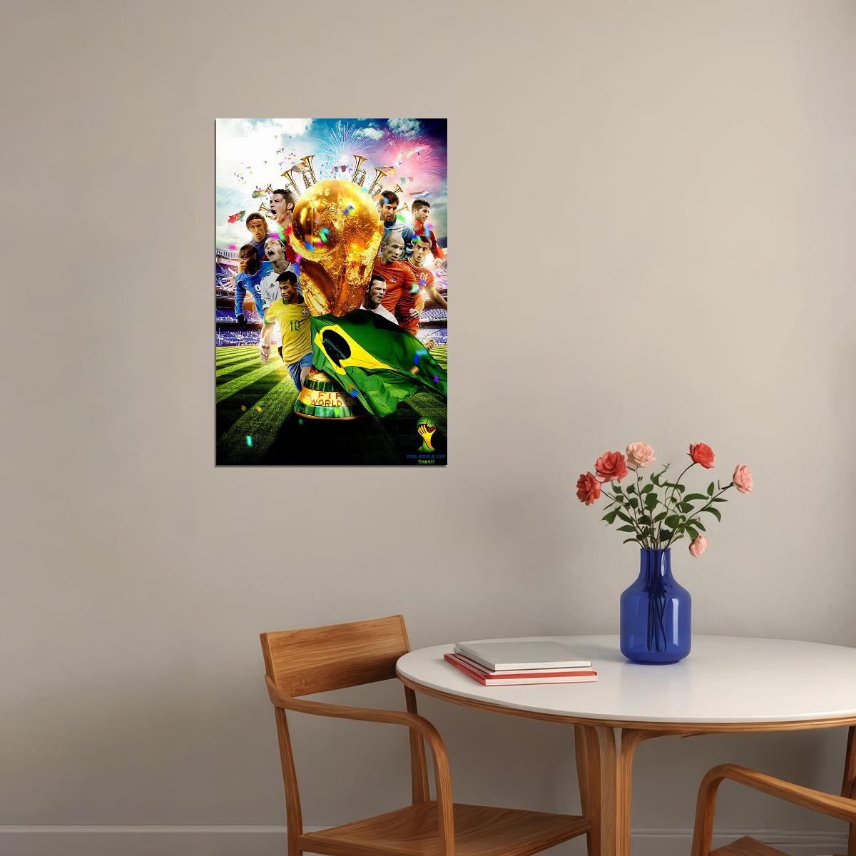 2014 World Cup Soccer Event Brasil Football Poster Wall Art Print Home Wall Decor - xonomax