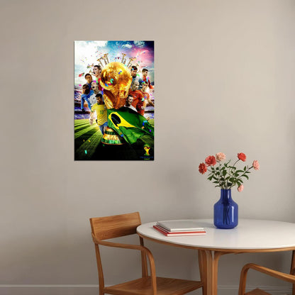 2014 World Cup Soccer Event Brasil Football Poster Wall Art Print Home Wall Decor - xonomax