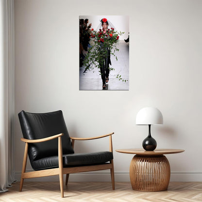 Flowers In Her Hair Fashion Attractive Model Poster Wall Art Print Home Wall Decor - xonomax
