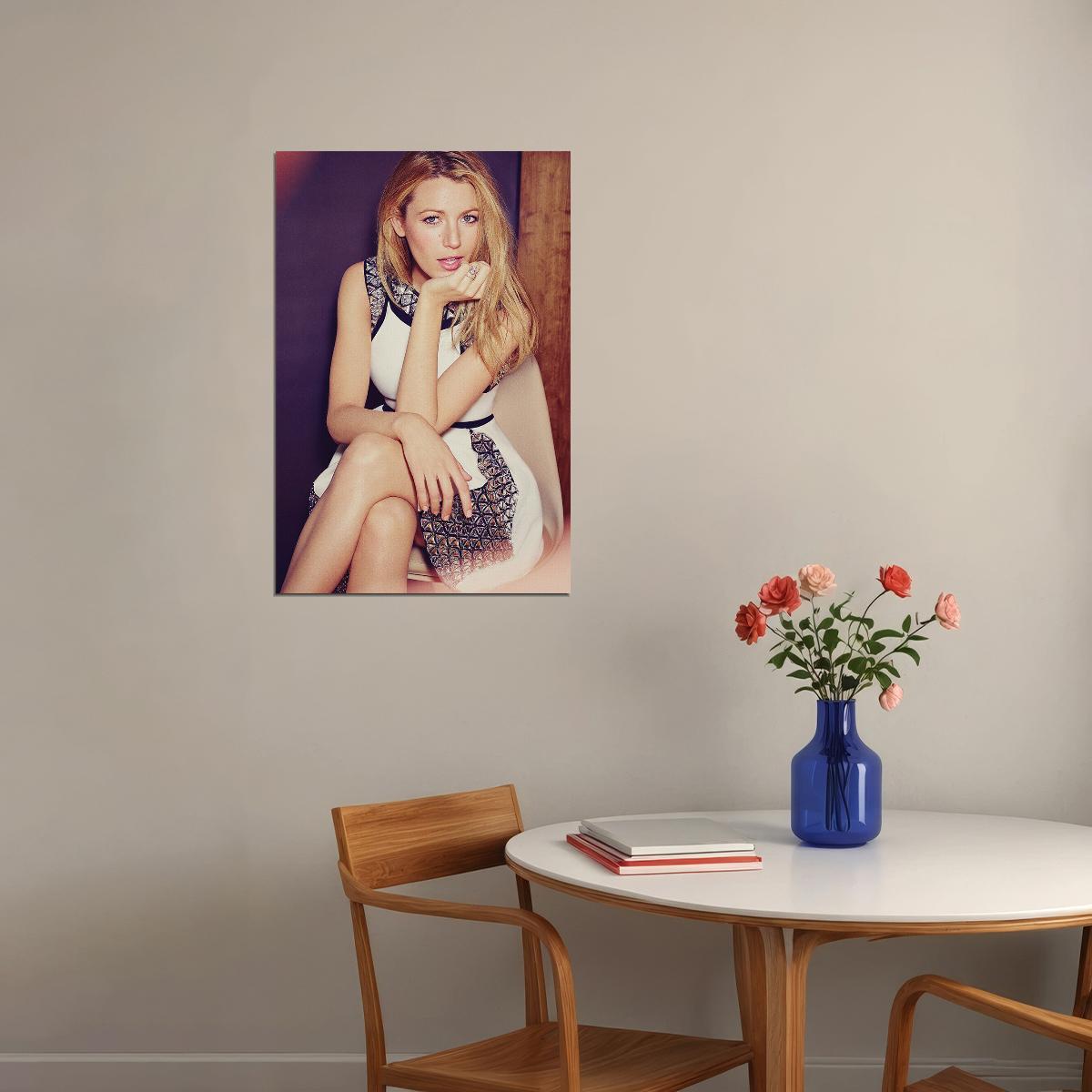 Blake Lively Celebrity Movie Actor Lawyer Artist Poster Wall Art Print Home Wall Decor - xonomax