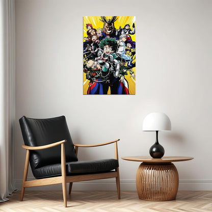 My Hero Academia Animation All Characters Poster Wall Art Print Home Wall Decor - xonomax