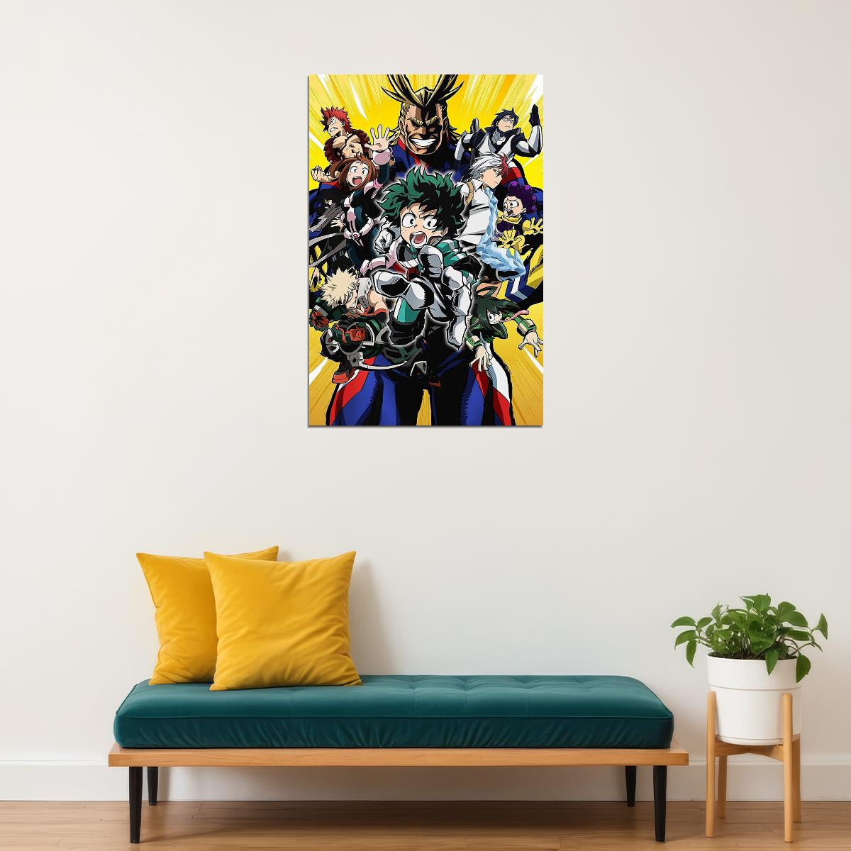 My Hero Academia Animation All Characters Poster Wall Art Print Home Wall Decor - xonomax