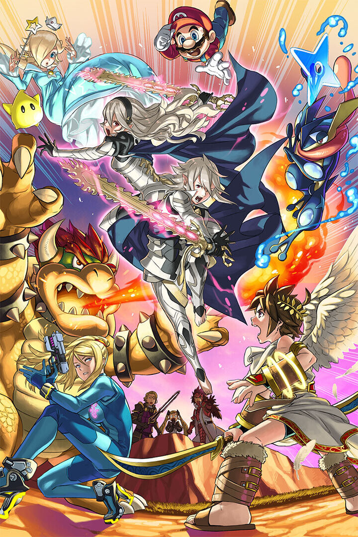 Super Smash Bros Melee Animation Adventure Poster Wall Art Print Home Wall Decor - xonomax