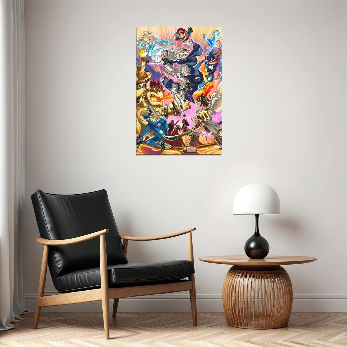 Super Smash Bros Melee Animation Adventure Poster Wall Art Print Home Wall Decor - xonomax