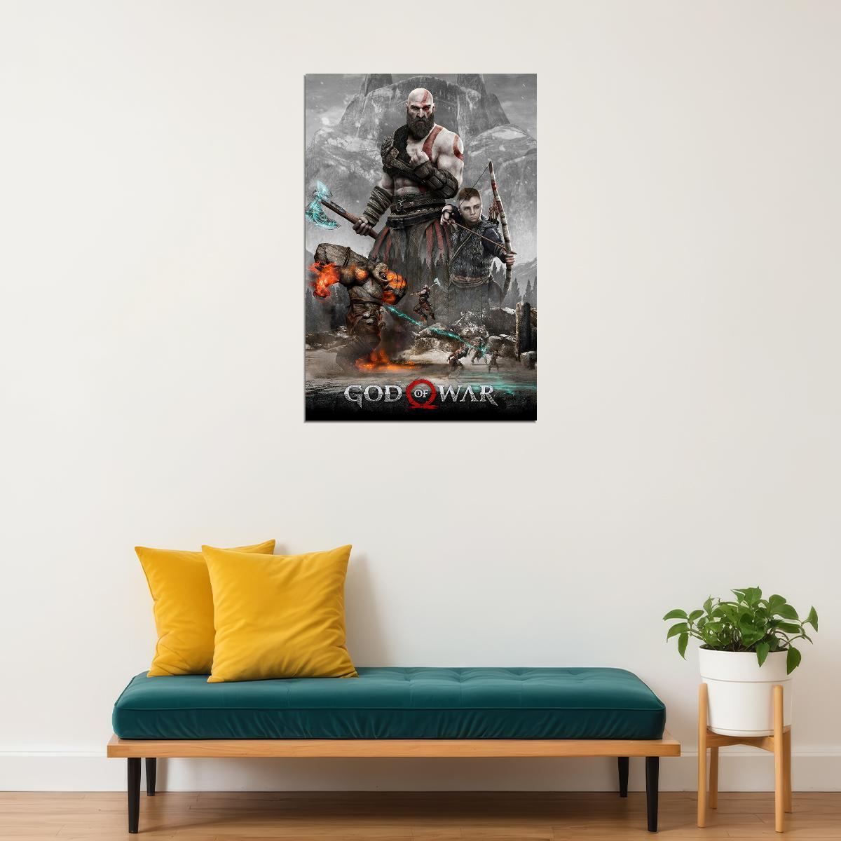 God Of War Game Video Game Series Adventure Poster Wall Art Print Home Wall Decor - xonomax