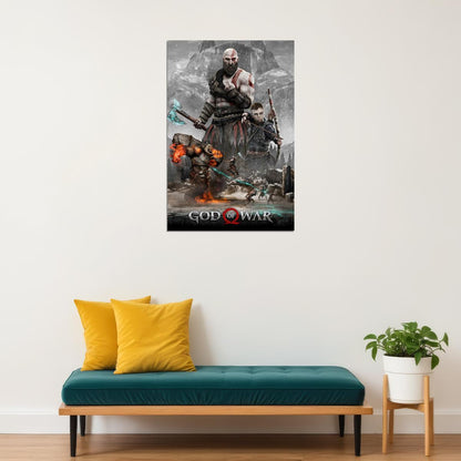 God Of War Game Video Game Series Adventure Poster Wall Art Print Home Wall Decor - xonomax