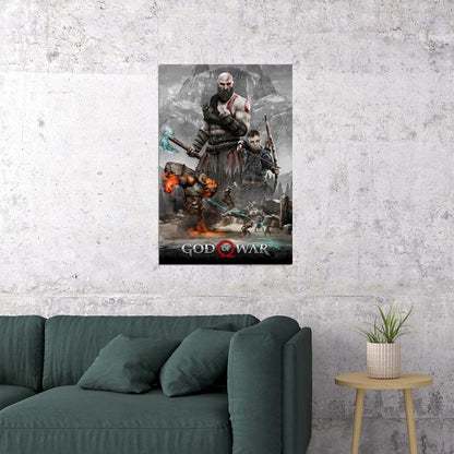 God Of War Game Video Game Series Adventure Poster Wall Art Print Home Wall Decor - xonomax