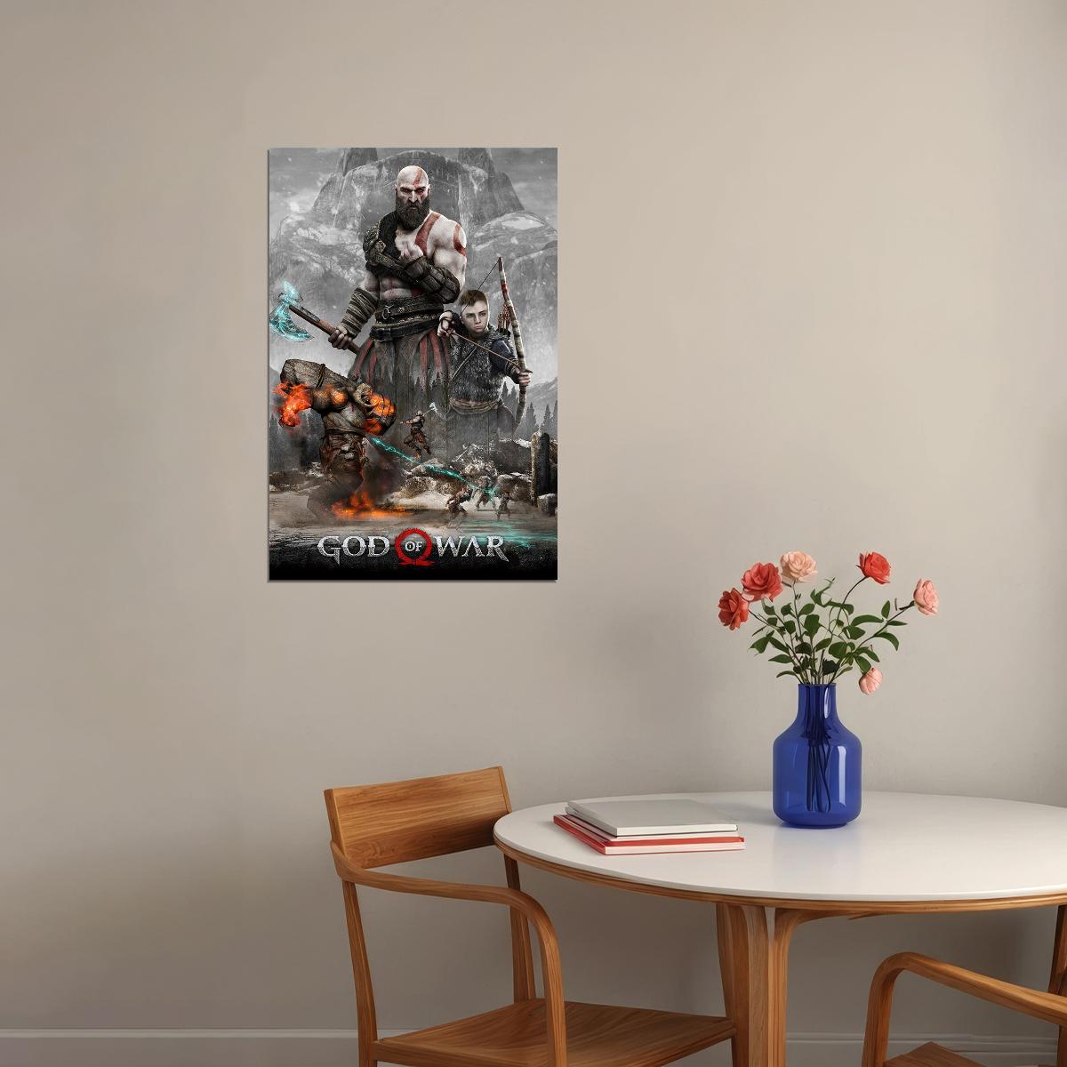 God Of War Game Video Game Series Adventure Poster Wall Art Print Home Wall Decor - xonomax