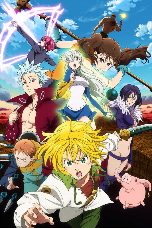 The Seven Deadly Sins Animation Action Poster Wall Art Print Home Wall Decor - xonomax
