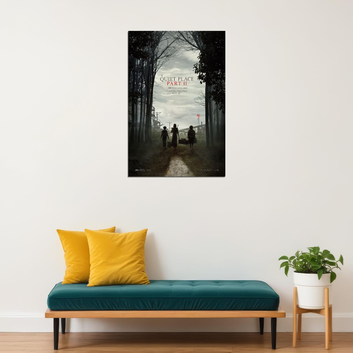 A Quiet Place 2 Movie Drama Horror Action Poster Wall Art Print Home Wall Decor - xonomax