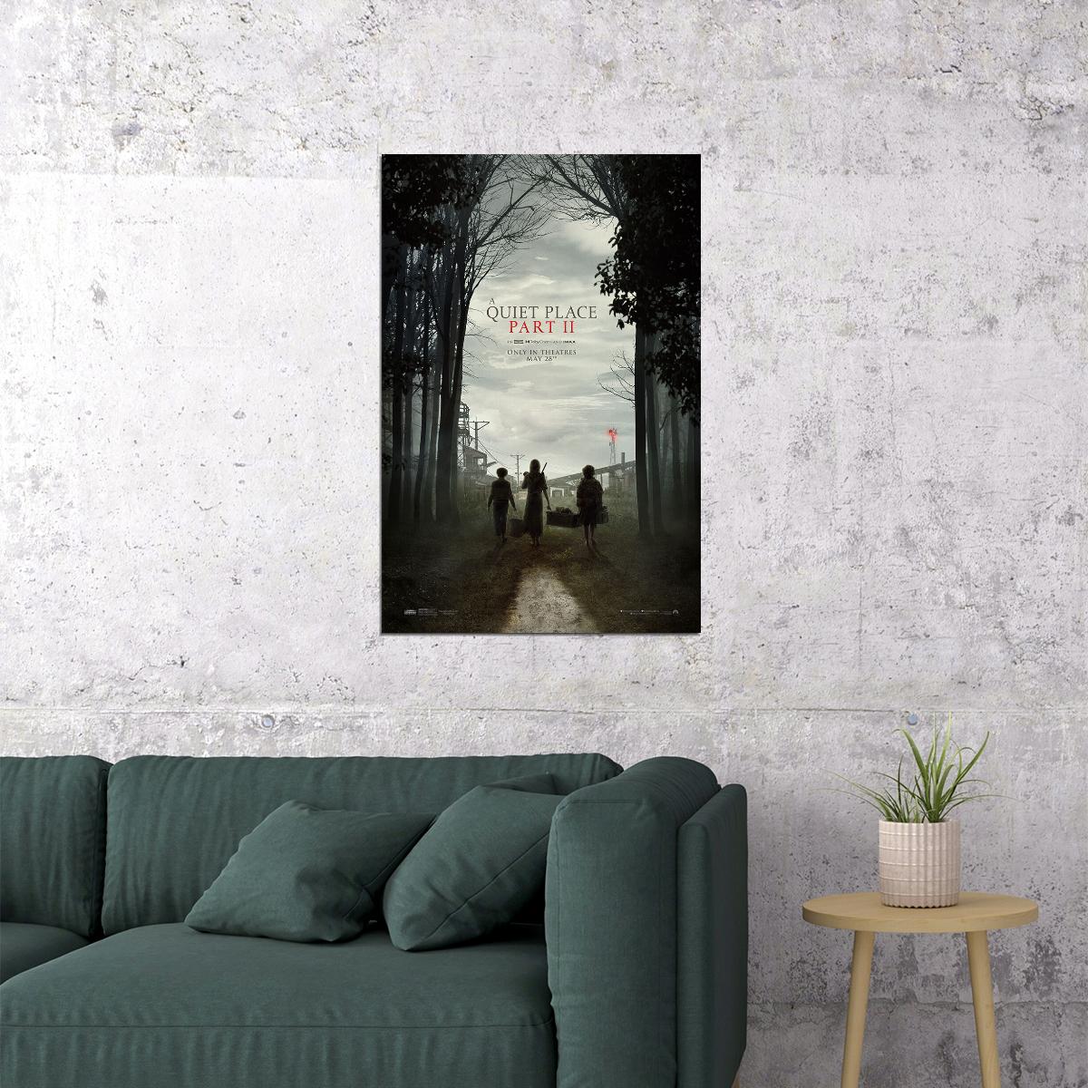 A Quiet Place 2 Movie Drama Horror Action Poster Wall Art Print Home Wall Decor - xonomax