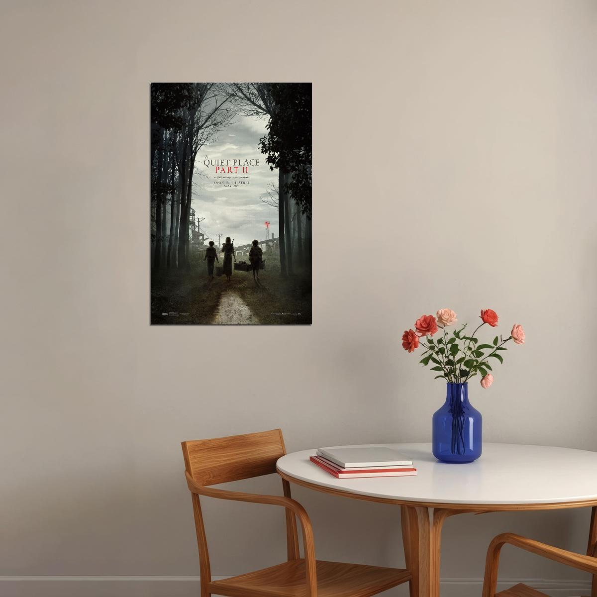 A Quiet Place 2 Movie Drama Horror Action Poster Wall Art Print Home Wall Decor - xonomax