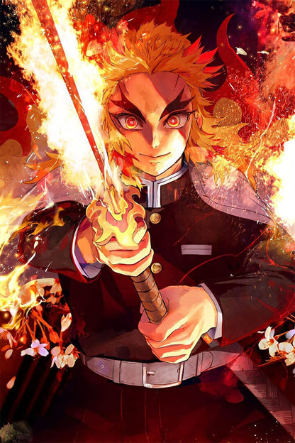 Rengoku Demon Slayer Anime Adventure Action Poster Wall Art Print Home Wall Decor - xonomax
