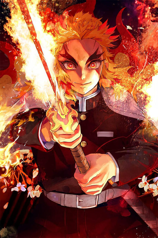 Rengoku Demon Slayer Anime Adventure Action Poster Wall Art Print Home Wall Decor - xonomax