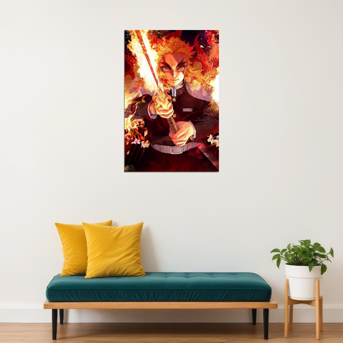 Rengoku Demon Slayer Anime Adventure Action Poster Wall Art Print Home Wall Decor - xonomax