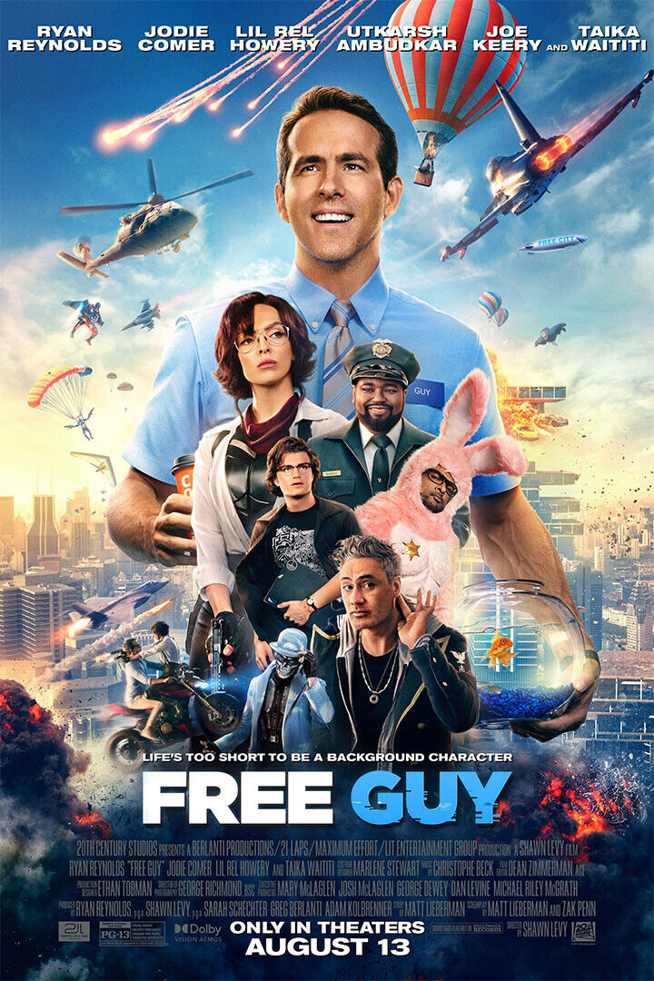 Free Guy Movie Action Comedy Adventure Poster Wall Art Print Home Wall Decor - xonomax