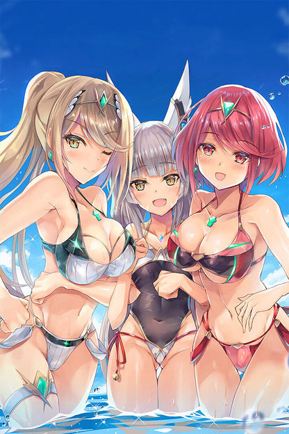 Xenoblade Anime Mythra Nia Pyra Poster Wall Art Print Home Wall Decor - xonomax