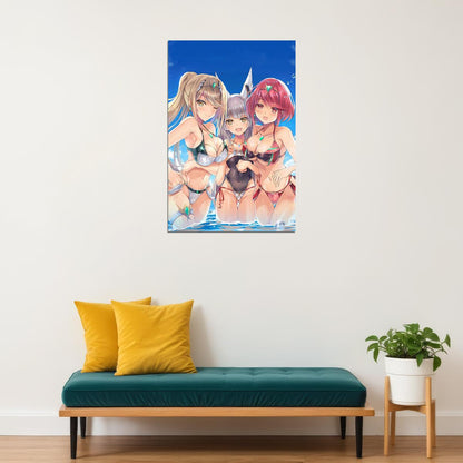 Xenoblade Anime Mythra Nia Pyra Poster Wall Art Print Home Wall Decor - xonomax