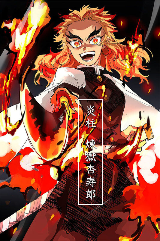 Rengoku Demon Slayer Anime Adventure Action Poster Wall Art Print Home Wall Decor - xonomax