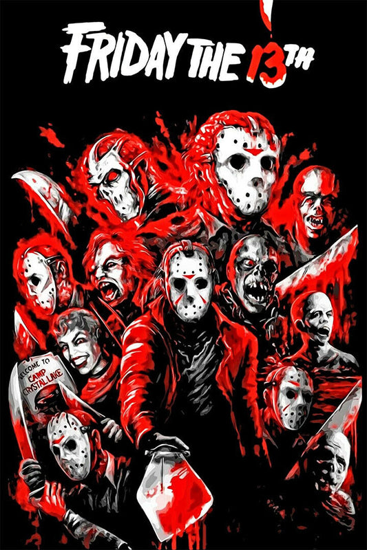 Friday The 13th Movie Thriller Excitement Poster Wall Art Print Home Wall Decor - xonomax