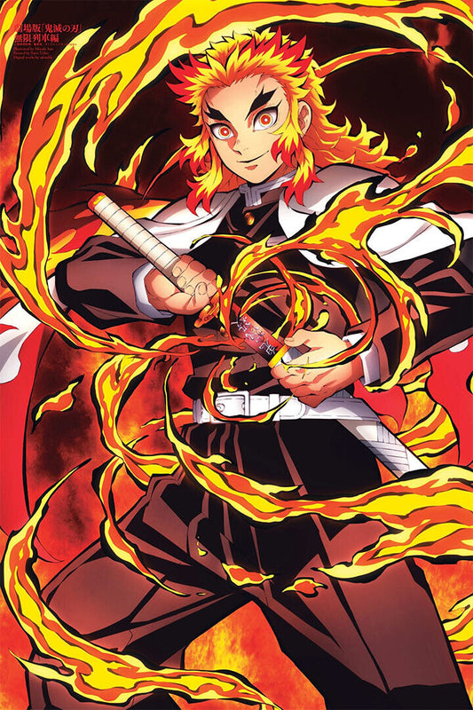 Rengoku Demon Slayer Anime Action Adventure Poster Wall Art Print Home Wall Decor - xonomax
