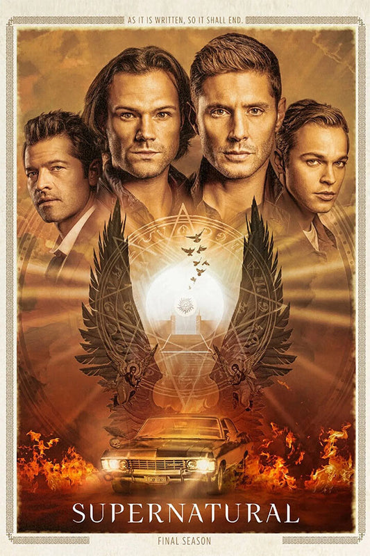Supernatural Season 15 All Characters Adventure Poster Wall Art Print Home Wall Decor - xonomax