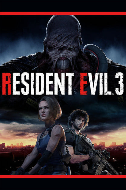 Resident Evil 3 Nemesis Remake Gaming Action Poster Wall Art Print Home Wall Decor - xonomax