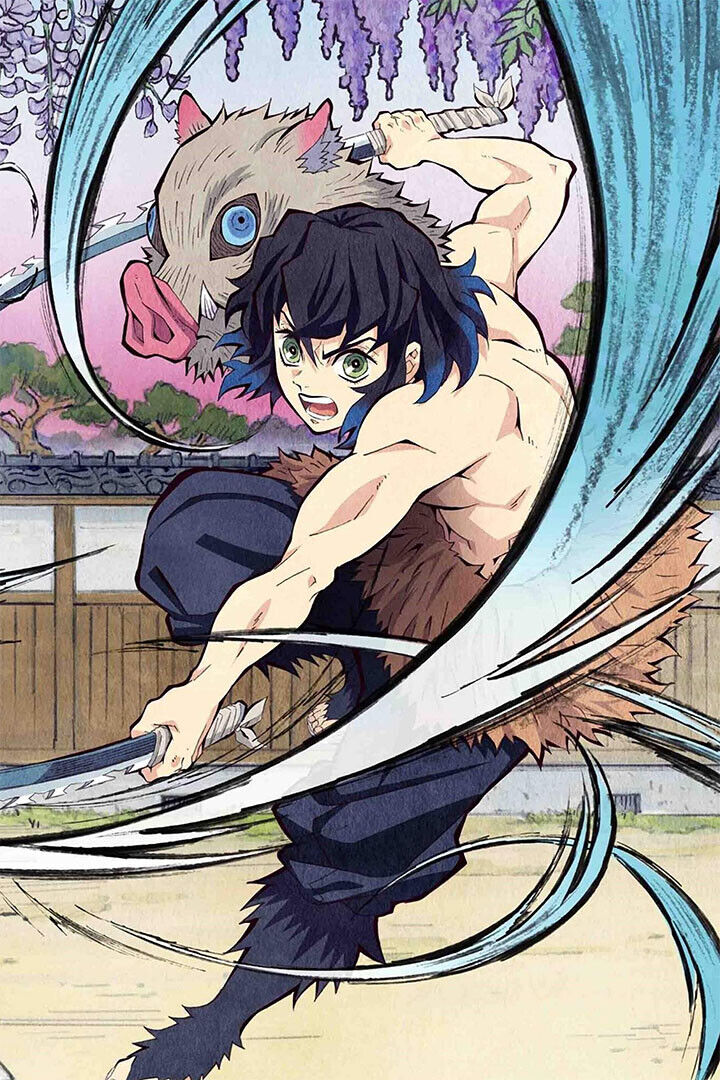 Inosuke Demon Slayer Anime Poster Wall Art Print Home Wall Decor - xonomax