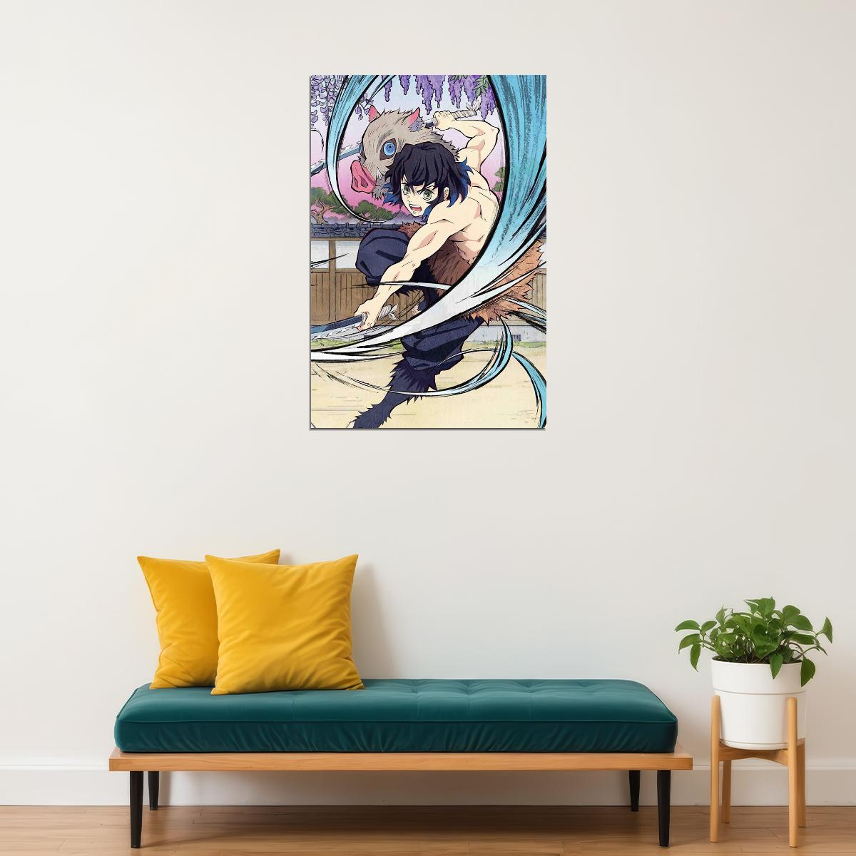 Inosuke Demon Slayer Anime Poster Wall Art Print Home Wall Decor - xonomax