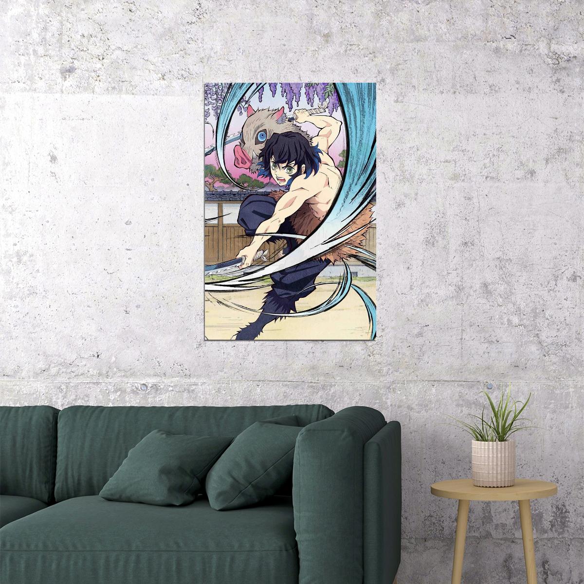 Inosuke Demon Slayer Anime Poster Wall Art Print Home Wall Decor - xonomax