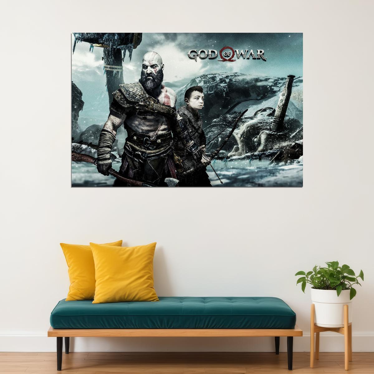 God Of War 4 Video Gaming Action Adventure Poster Wall Art Print Home Wall Decor - xonomax