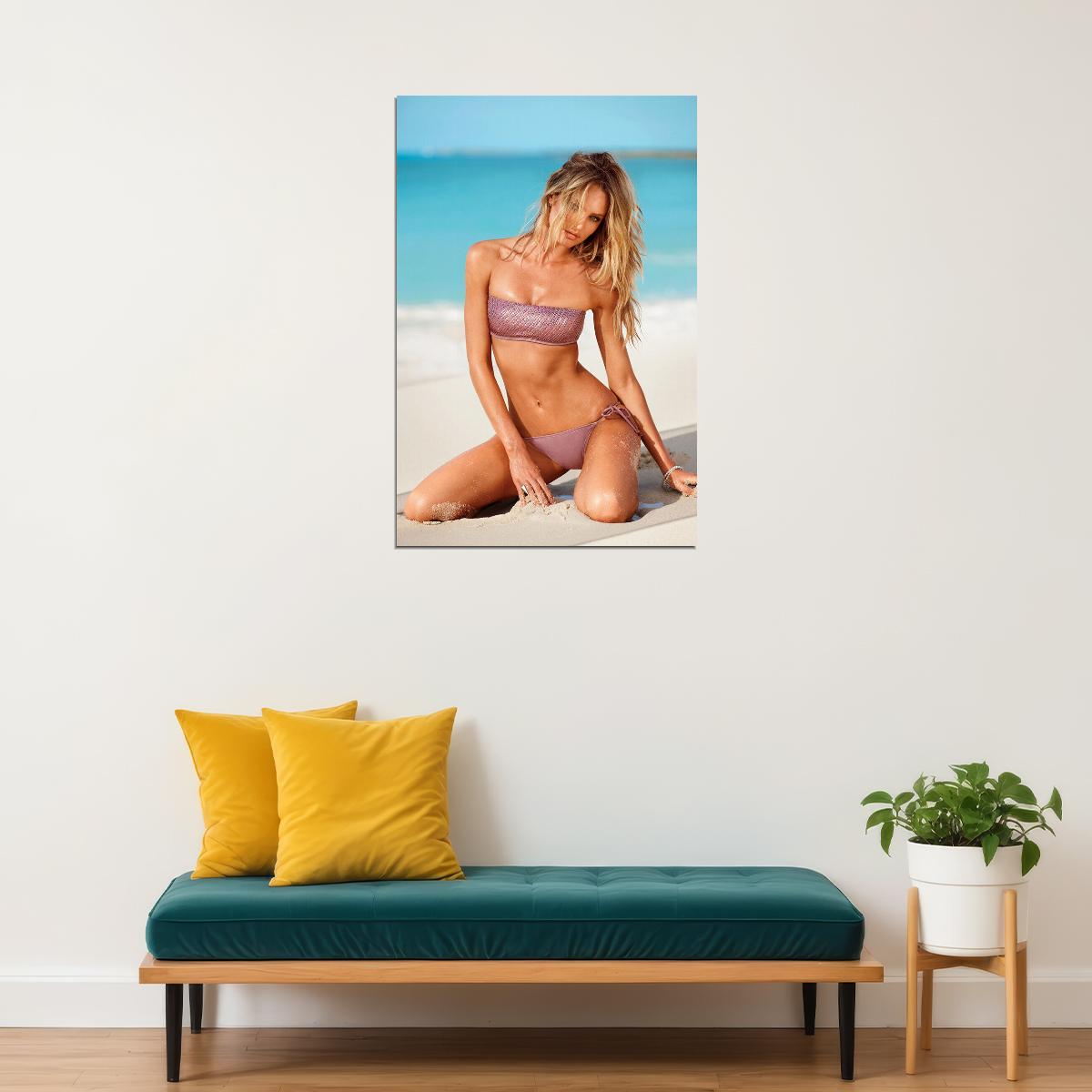 Candice Swanepoel Sexy Model Swimsuit Poster Wall Art Print Home Wall Decor - xonomax