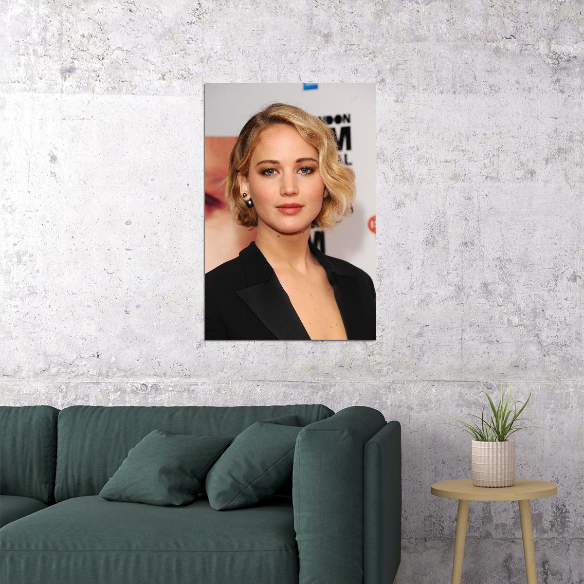 Jennifer Lawrence Celebrity Cinema Actor Poster Wall Art Print Home Wall Decor