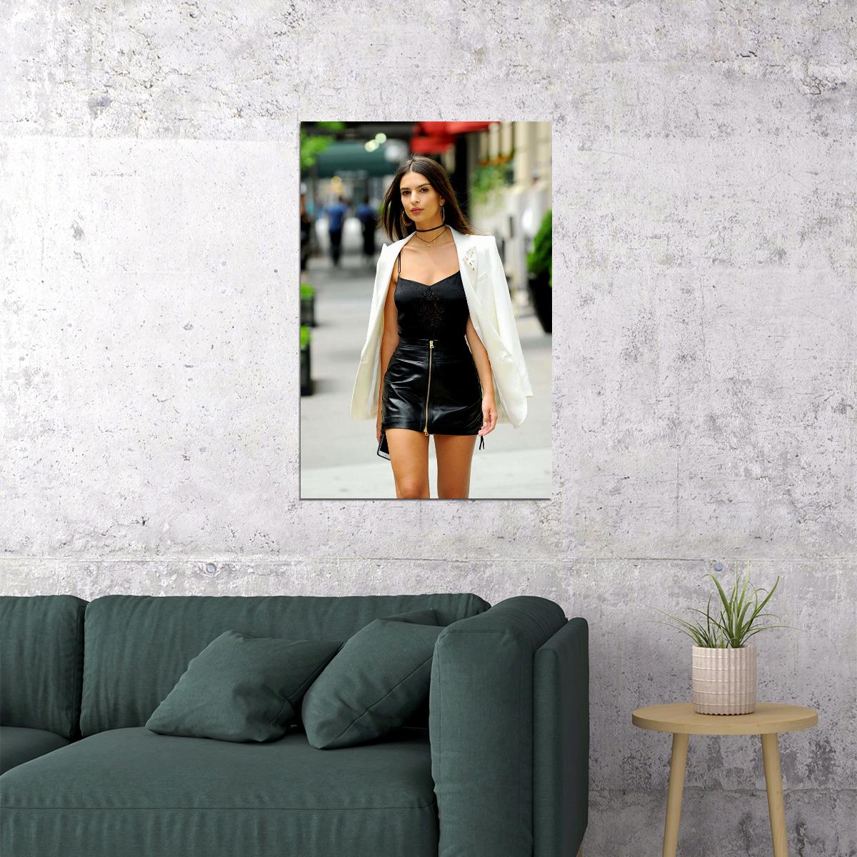 Emily Ratajkowski Cinema Actress Model Artist Poster Wall Art Print Home Wall Decor - xonomax