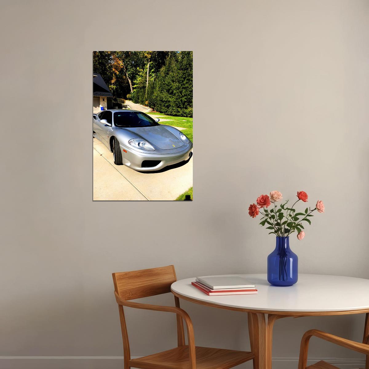 Ferrari 360 Modena Sports Car Luxury Car Racing Car Poster Wall Art Print Home Wall Decor - xonomax