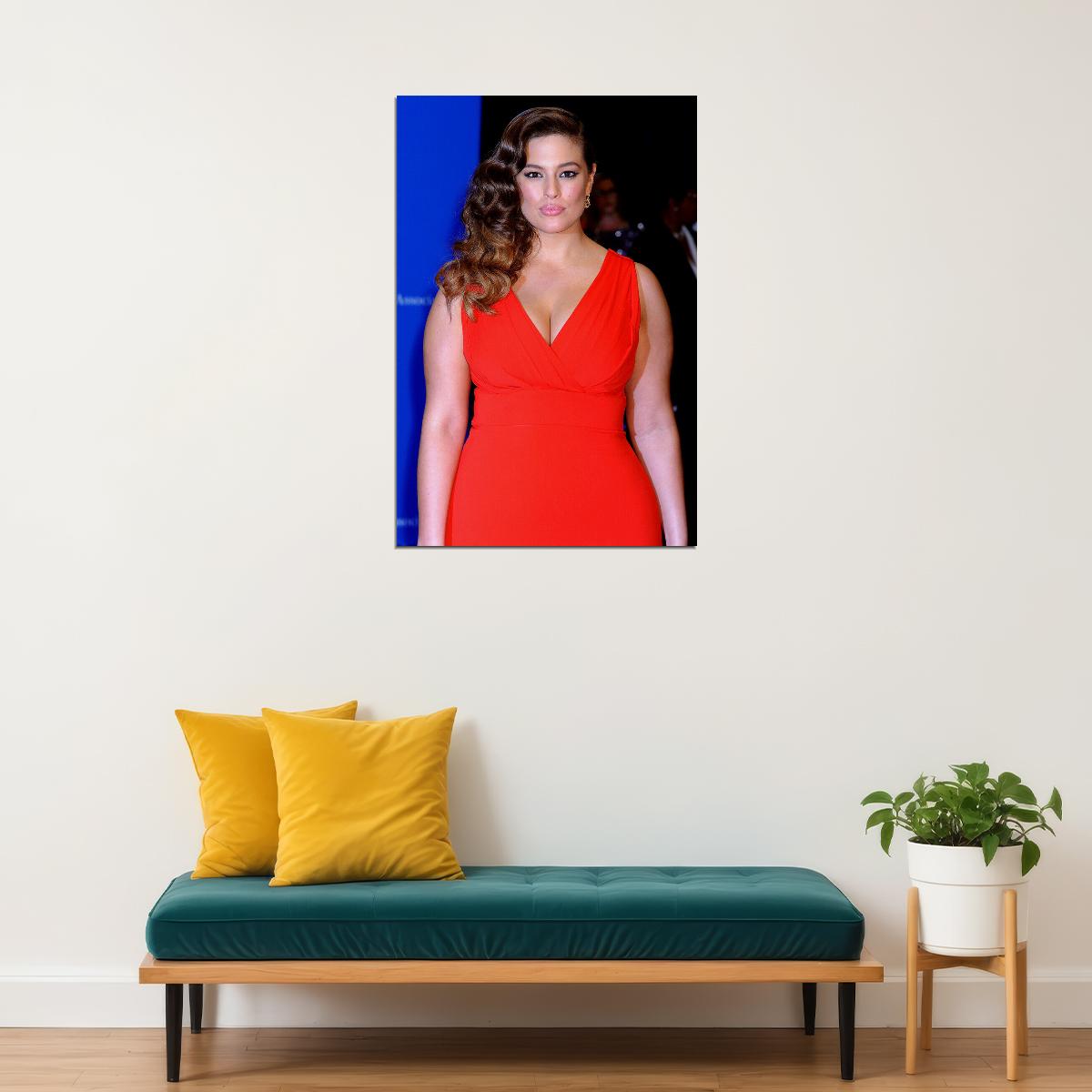 Ashley Graham Famous Female Presenter Beauty Model Poster Wall Art Print Home Wall Decor - xonomax