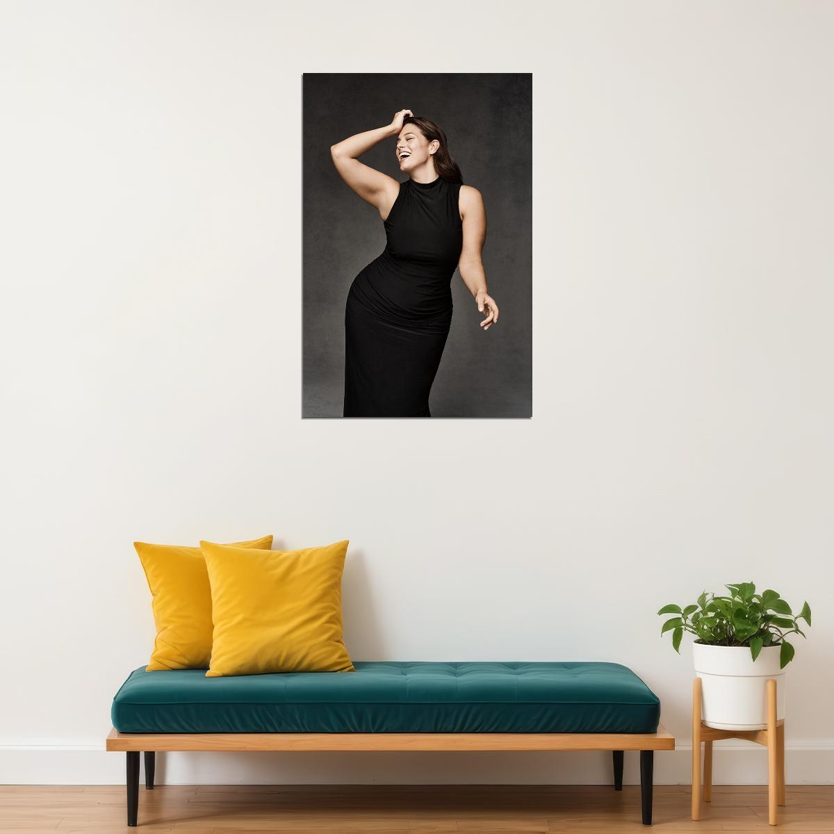 Ashley Graham Celebrity Attractive Model Sexy Girl Poster Wall Art Print Home Wall Decor - xonomax