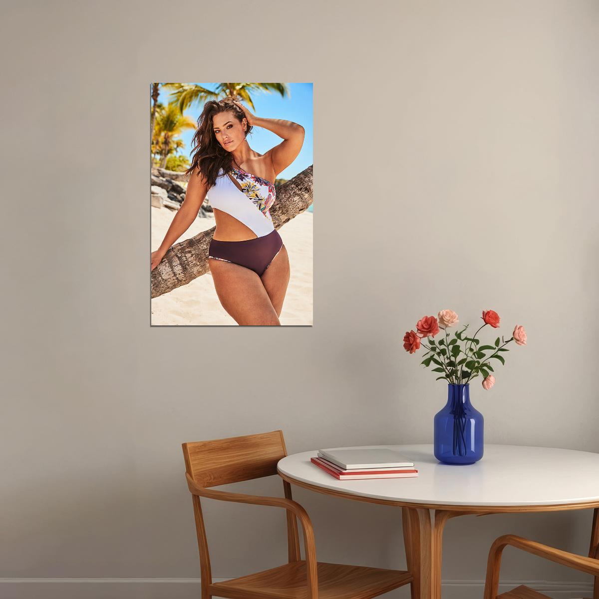Ashley Graham Celebrity Attractive Female Model Poster Wall Art Print Home Wall Decor - xonomax
